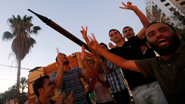 A rocket before being launched from within Gaza during summer Gaza war. (Photo: EPA) (Photo: EPA)