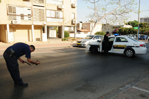 זירת התאונה בבאר שבע, היום (צילום: הרצל יוסף) (צילום: הרצל יוסף)