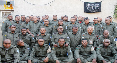 Fijian UN peacekeepers held by the rebels.