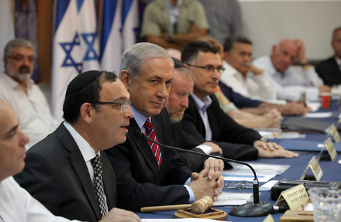 Cabinet meeting in Hof Ashkelon after the fighting ended (Photo: Eliyahu Hershkovitz) (Photo: Eliyahu Hershkovitz)