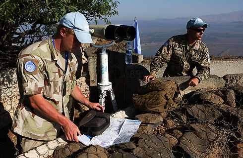 UN peacekeepers on the Golan Heights (Photo: EPA)