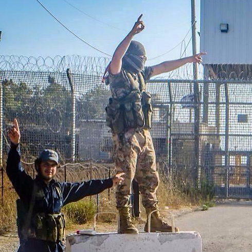 Jabhat al-Nusra militants after taking over the Quneitra border crossing 