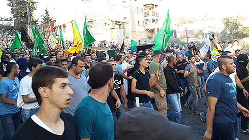 Protests at the East Jerusalem funeral.