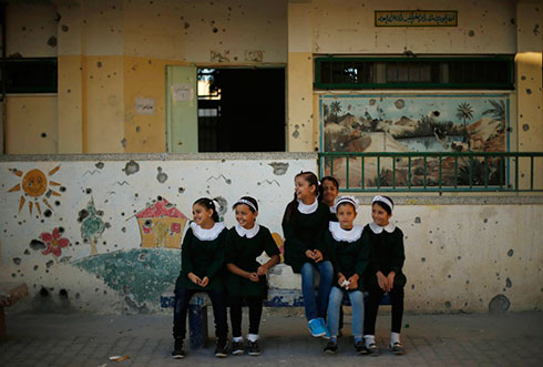 UNRWA school damaged during the conflict (Photo: Reuters)