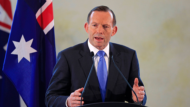 שולח מטוסים לעיראק להילחם בדאעש. ראש ממשלת אוסטרליה אבוט (צילום: AP) (צילום: AP)