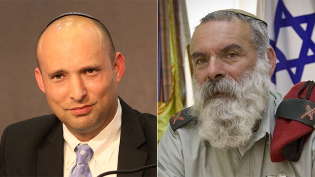 Bennett and Rabbi Rontzki (Photo: AP, Ido Erez)