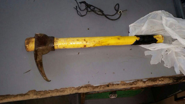 The pickaxe found on the suspect. (Photo: Police Spokesperson's Unit)