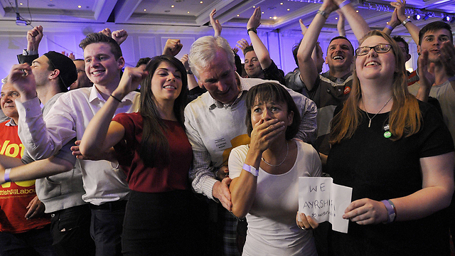 Celebrations at NO campaign in Glasgow (Photo: AFP)