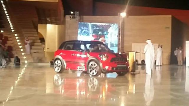 Mini Cooper on display in Doha