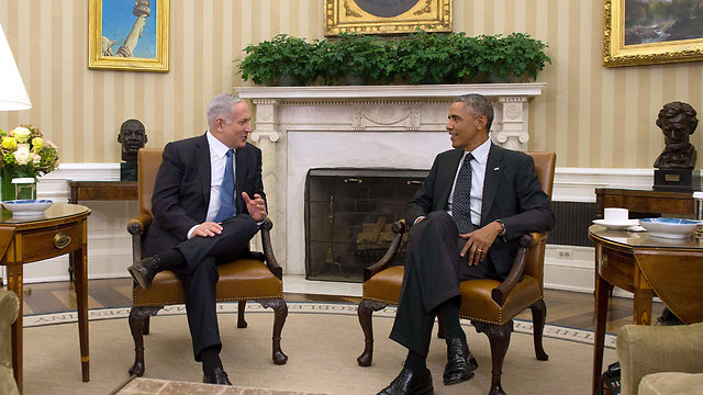 Netanyahu and Obama at White House in 2014 (Photo: AFP) (Photo: AFP)