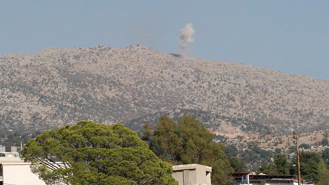 IDF shelling near Kfar Shuba (Photo: Reuters)