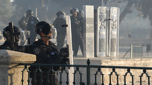 Clashes on the Temple Mount earlier this month (Photo: Israel Police) (Photo: Israel Police)