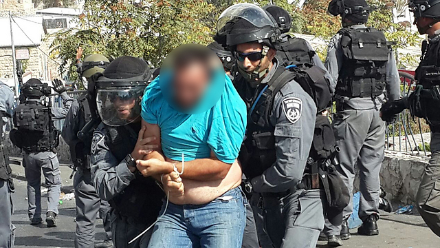 Arrests on Temple Mount after clashes earlier this week (Photo: Mohammed Shinawi) (Photo: Mohammed Shinawi)