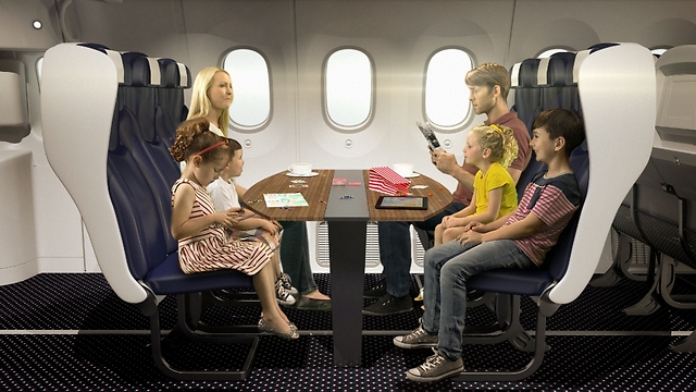 מחלקה משפחתית. מה יעשה נוסע בודד? (צילום הדמיה: TUI - Thomson Airways) (צילום הדמיה: TUI - Thomson Airways)