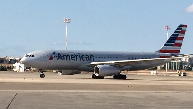 An American Airlines plane at Ben Gurion Airport (Photo: American Airlines)