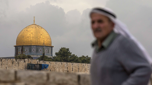 A Palestinian visiting the Temple Mount area for Friday prayers. (Photo: AFP)