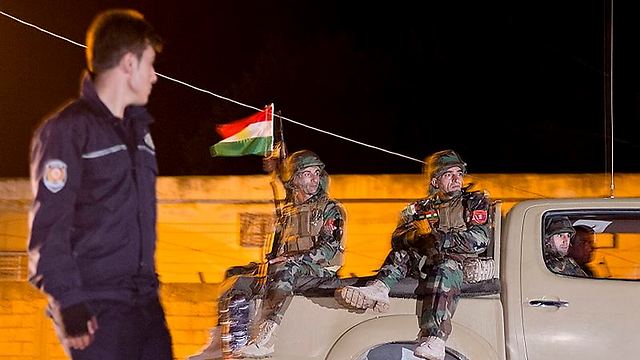 Forces en route to Kobani, Syria (Photo: AP)