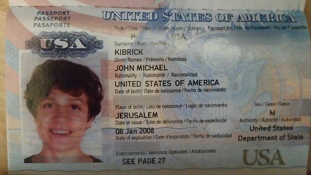 An American passport can only express 'Jerusalem' as a birthplace, not 'Jerusalem, Israel'.