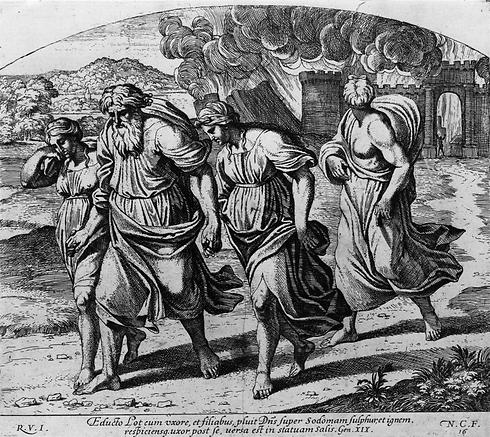 לוט ומשפחתו נמלטים מסדום ועמורה (צילום: gettyimages) (צילום: gettyimages)