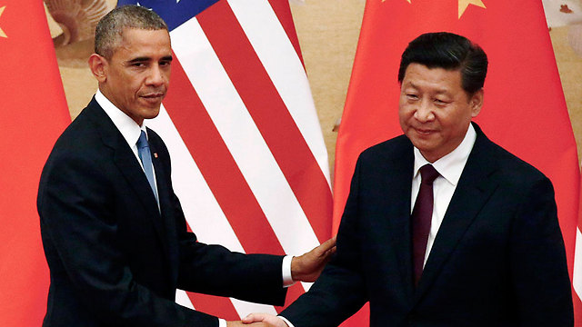 נשיא סין ג'ינפינג ונשיא ארה"ב אובמה (צילום: רויטרס) (צילום: רויטרס)