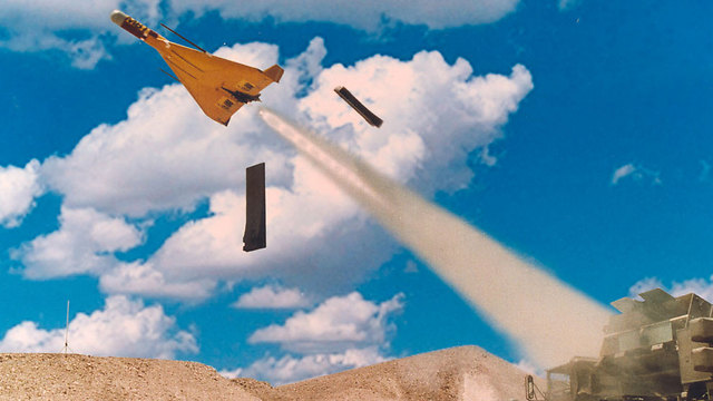 הדמיית שיגור הארפי (צילום: באדיבות התעשייה האווירית) (צילום: באדיבות התעשייה האווירית)