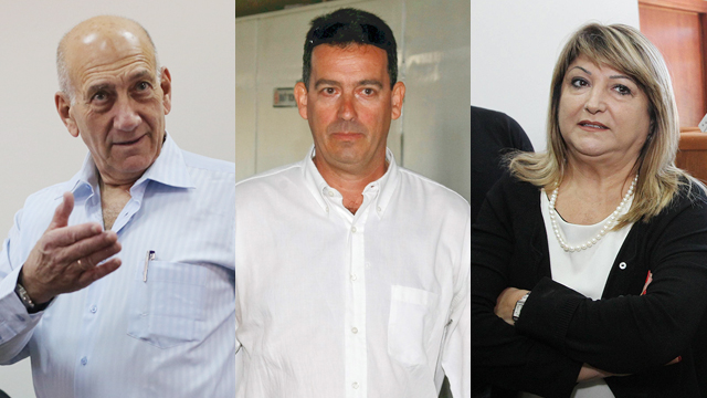 Olmert, Tabin, Zaken (Photos: Ido Erez, Shaul Golan, Tali Meir)