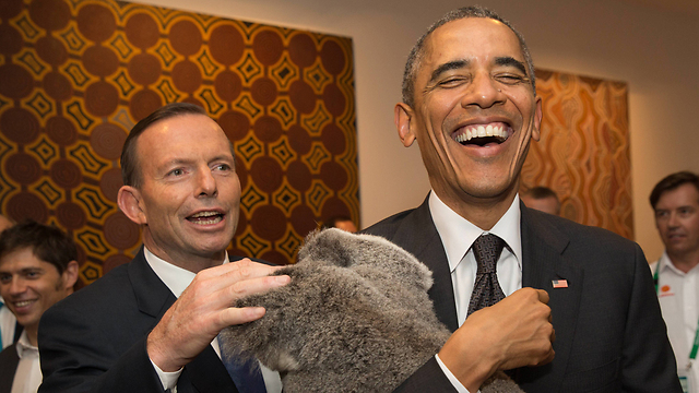 ראש ממשלת אוסטרליה, אובמה וחבר מקומי (צילום: AP) (צילום: AP)