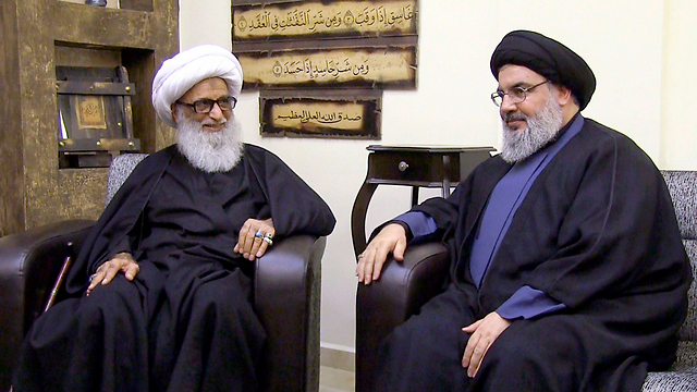 Nasrallah with Najafi (Photo: AP)
