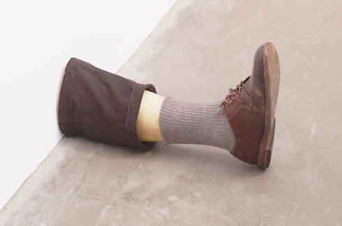 Robert Gober (American, born 1954). Untitled Leg. 1989–90. Beeswax, cotton, wood, leather, human hair, 11 3/8 x 7 3/4 x 20″ (28.9 x 19.7 x 50.8 cm). The Museum of Modern Art, New York. Gift of the Dannheiser Foundation. ()