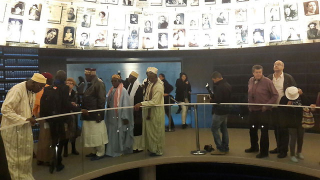 The Imams from Senegal at Yad Veshem Holocaust museum in Jerusalem. (Photo: Yoav Katz) (Photo: Yoav Katz)