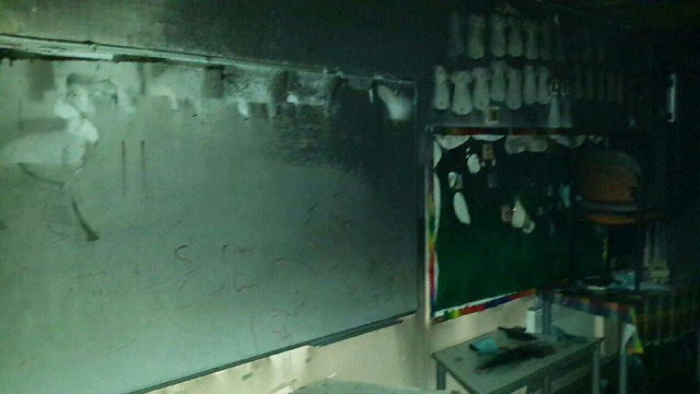 Classroom that was set on fire