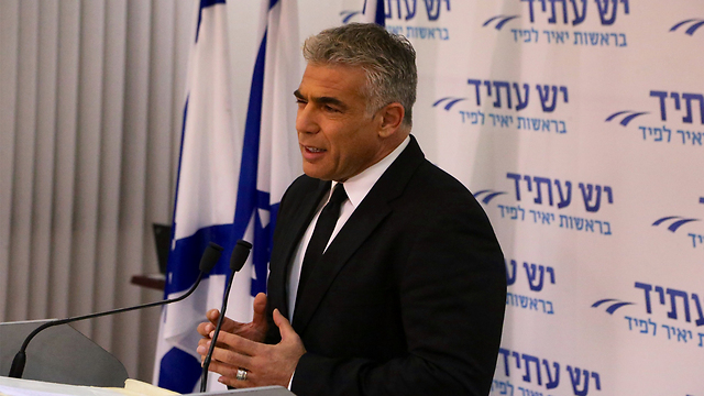 Yair Lapid lambasting Netanyahu. A catchy speech. (Photo: Motti Kimchi) (Photo: Motti Kimchi)