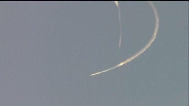 Taken inside Syria, the photo allegedly shows IAF warplanes in the sky.