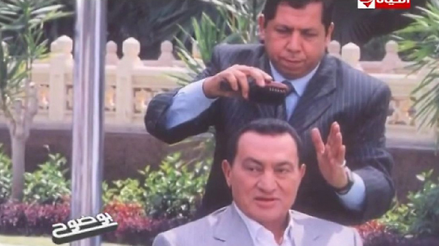 Mohammed Assub and former Egyptian president Husni Mubarak. (Photo: YouTube) (Photo: YouTube)