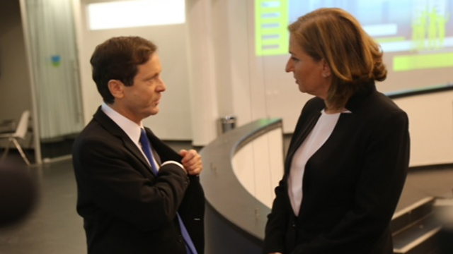 Herzog and Livni (Photo: Motti Kimchi)