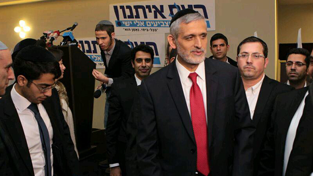 Yishai at the press conference (Photo: Shlomi Cohen, Kikar HaShabat)