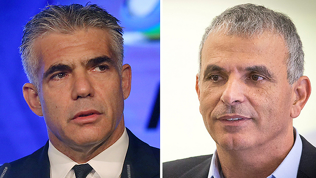 Lapid (L) and Kahlon. A centrist movement which will position itself as an alternative to the government (Photo: Motti Kimchi)