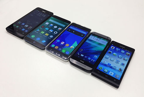 מימין: וואווי, HTC, אמוי, מייזו ואסוס ()