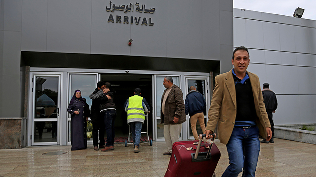 Man crosses Rafah border terminal (Photo: AP)