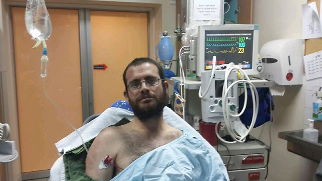 Avner Shapira at the hospital.