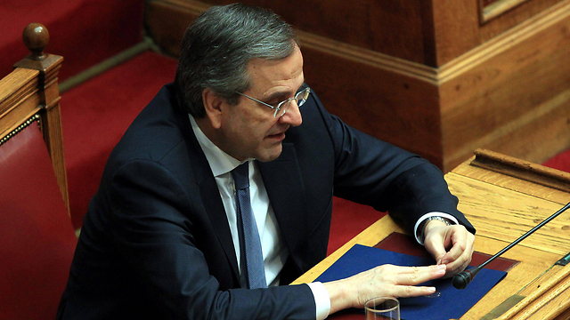 ראש ממשלת יוון אנטוניס סמאראס. מקווה שהעם יתמוך ביציבות (צילום: EPA) (צילום: EPA)