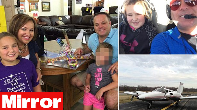תמונות מעמוד הפייסבוק של האב. נטען כי הילדה שפניה טושטשו היא הניצולה ()