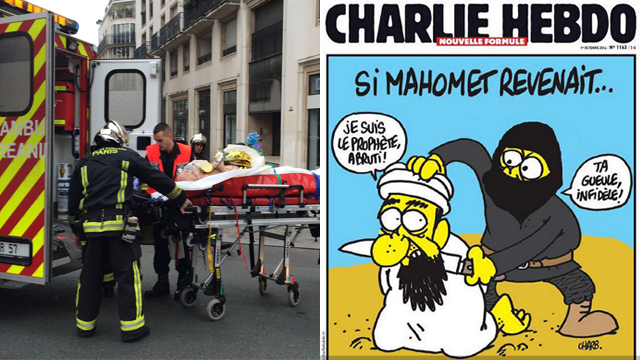 Attack against Charlie Hebdo newspaper. 'If the free world is so corrupt, if it doesn’t care about Muslim life, and if, in addition, it mocks Prophet Muhammad – then this attack is completely justified' (Photo: AFP) 