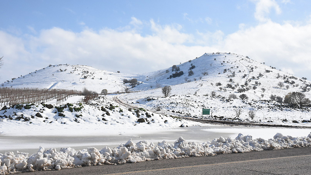Golan Heights in white (Photo: Avihu Shapira) (Photo: Avihu Shapira)
