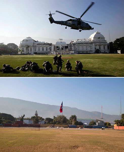 הארמון הלאומי (למעלה) כבר לא קיים (צילום: AP) (צילום: AP)