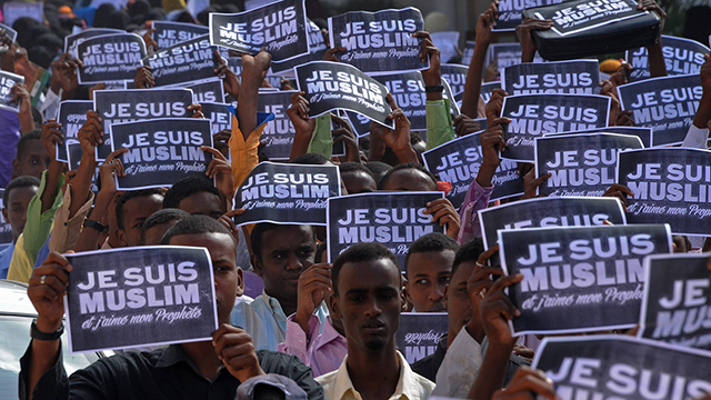Somali protests against French magazine (Photo: AFP)
