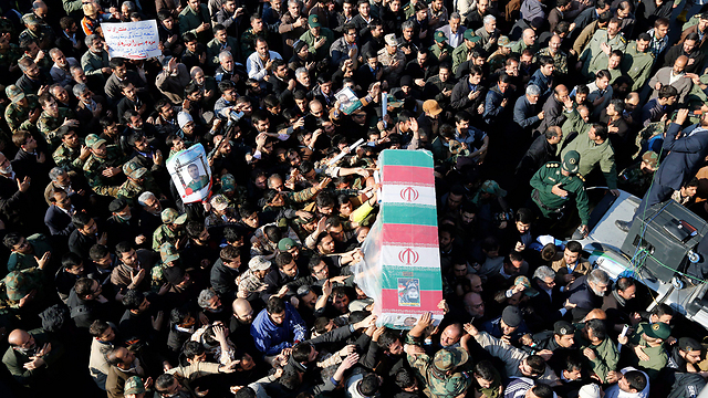 The funeral of an Iranian general killed in an Israeli airstrike in Syria (Photo: EPA) 