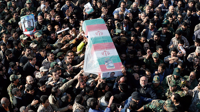 Iranian general's funeral. 'You are an aggressive enemy. We are more sophisticated' (Photo: EPA)
