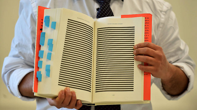 כתב היד בן 466 העמודים עבר עריכות רבות. "יומן גואנטנמו" (צילום: AFP) (צילום: AFP)
