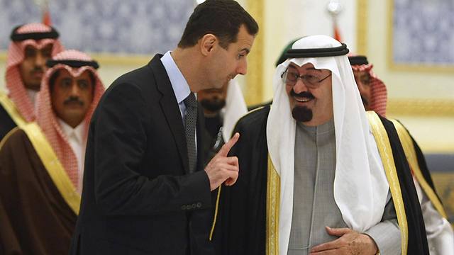 מלך סעודיה המנוח עבדאללה עם נשיא סוריה אסד (צילום: רויטרס) (צילום: רויטרס)